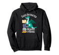 Easily Distracted Dragons And Books Hoodie - Aesthetic Graphic for Adults - T-Shirt, Sweatshirt, Hoodie
