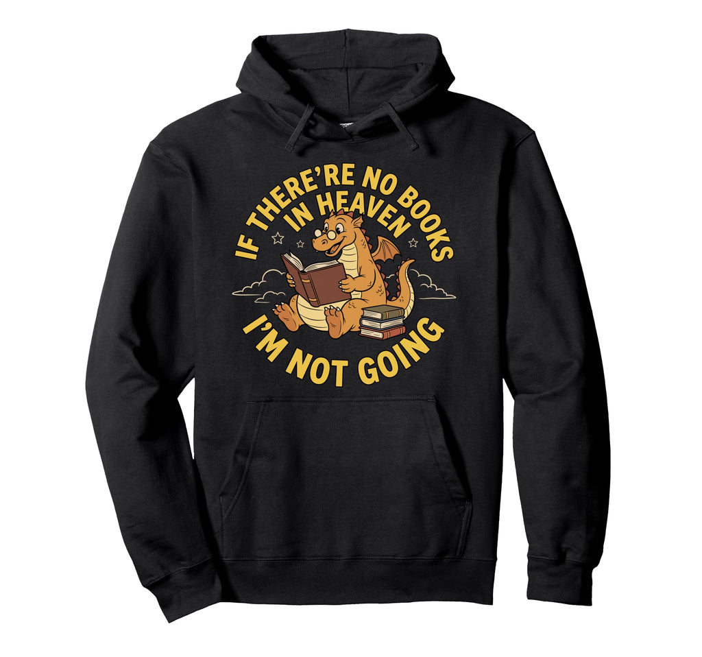 Book Reading Dragon Hoodie - Trendy Graphic Men Women - T-Shirt, Sweatshirt, Hoodie