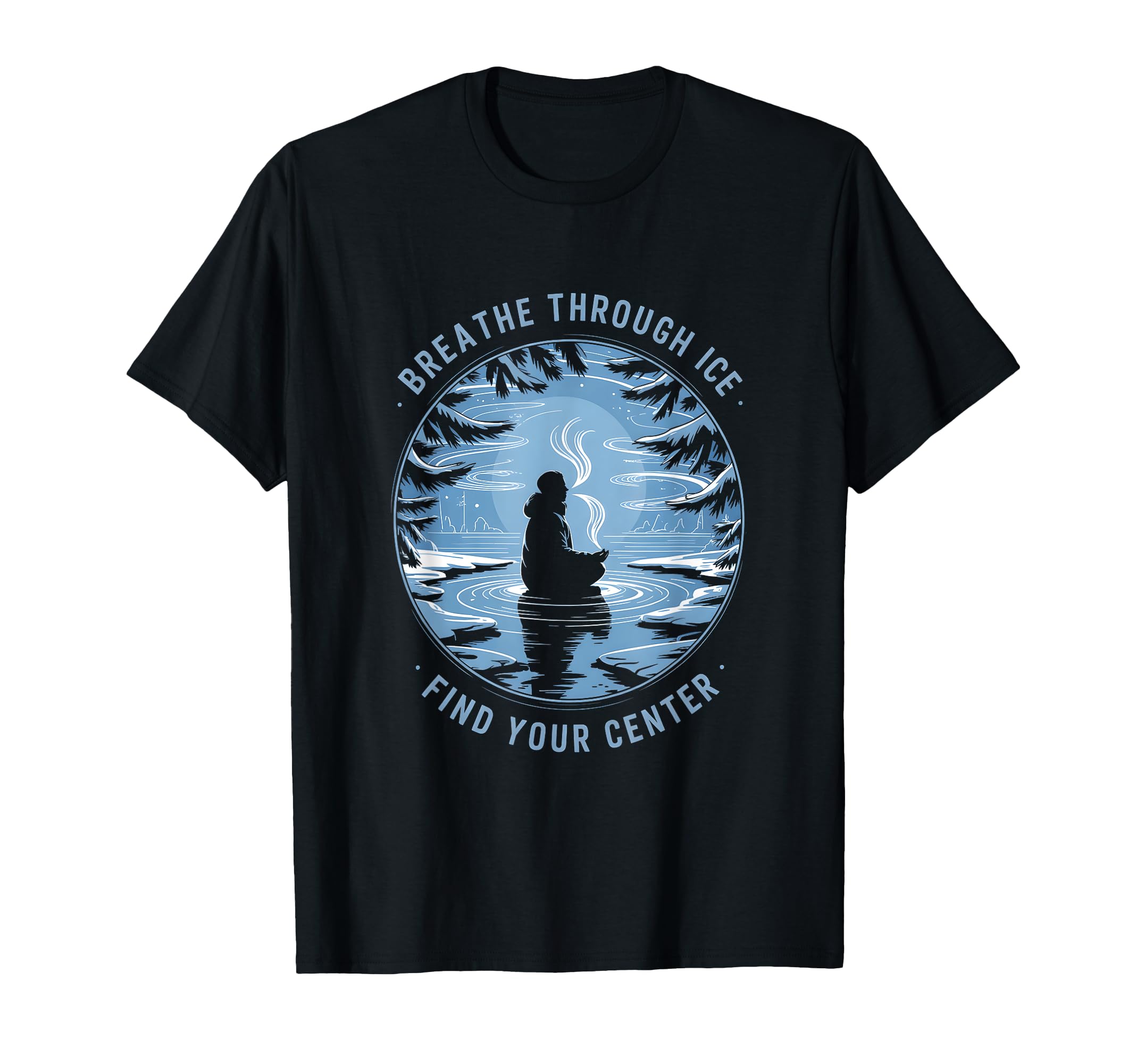 Cold Plunge Breathwork Meditation T-Shirt - Minimalist Print Men Women - T-Shirt, Sweatshirt, Hoodie