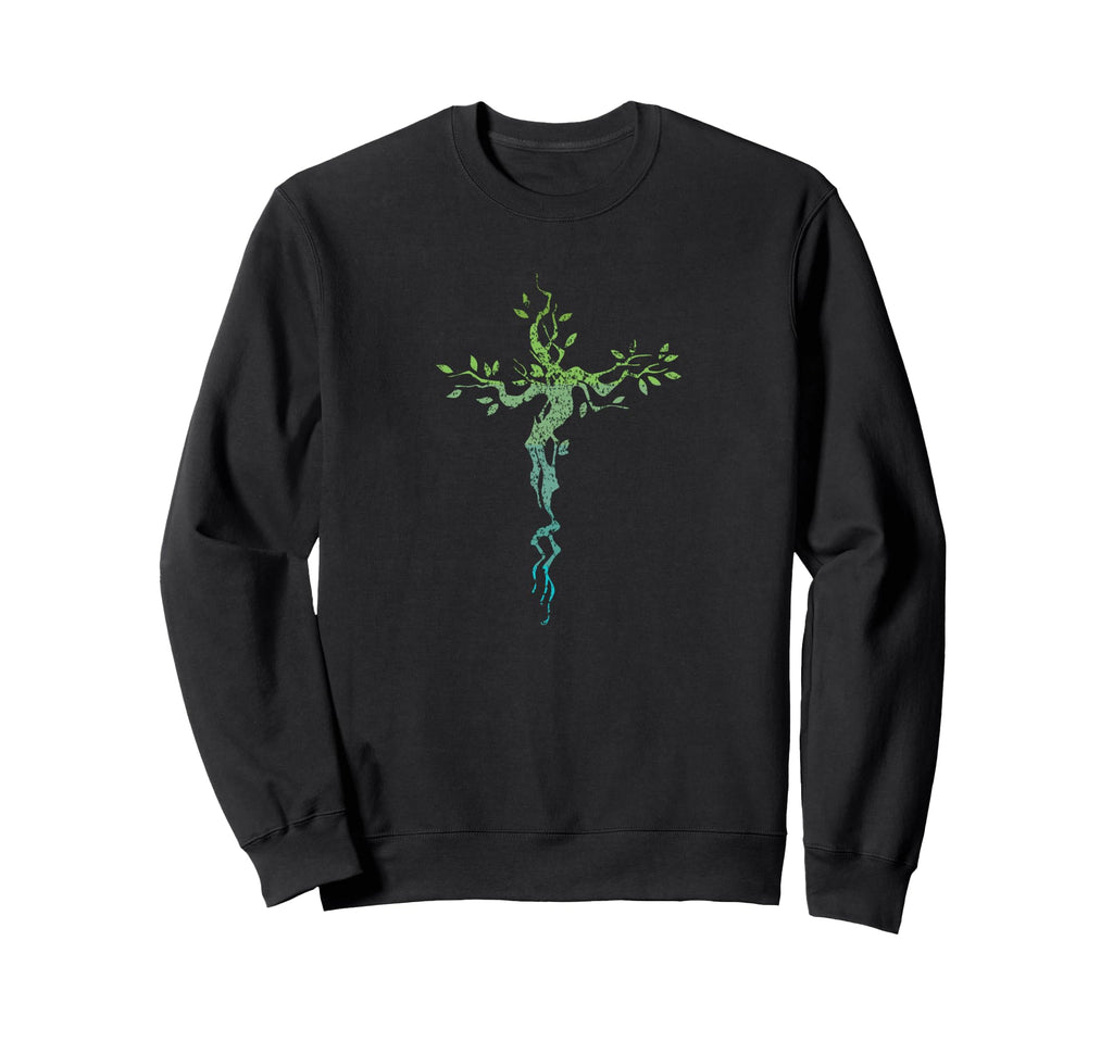 Tree Life Cross Spiritual Sweatshirt - Trendy Graphic Unisex - T-Shirt, Sweatshirt, Hoodie