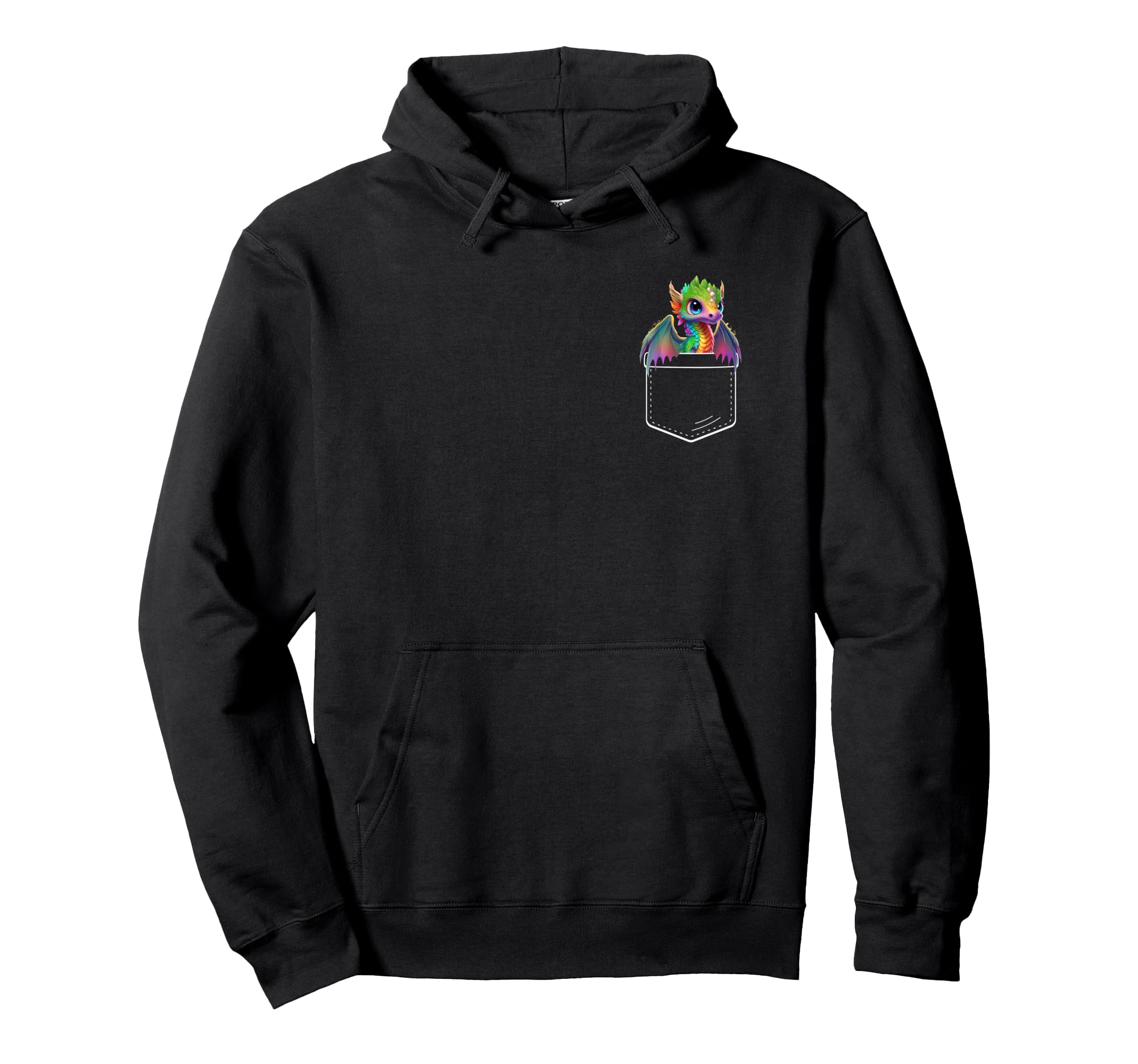 Dragon Pocket Detail Teen Hoodie - Custom Art Print Men Women - T-Shirt, Sweatshirt, Hoodie