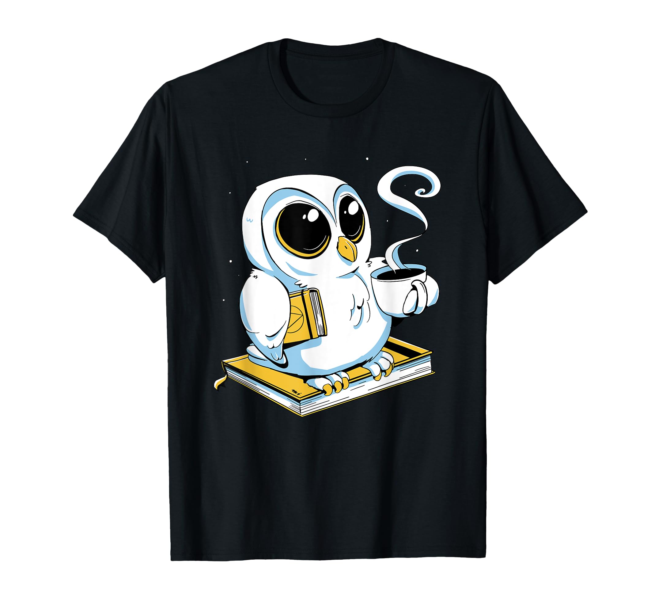 Night Owl Books And Coffee Or Tea T-Shirt - Aesthetic Graphic Men Women - T-Shirt, Sweatshirt, Hoodie