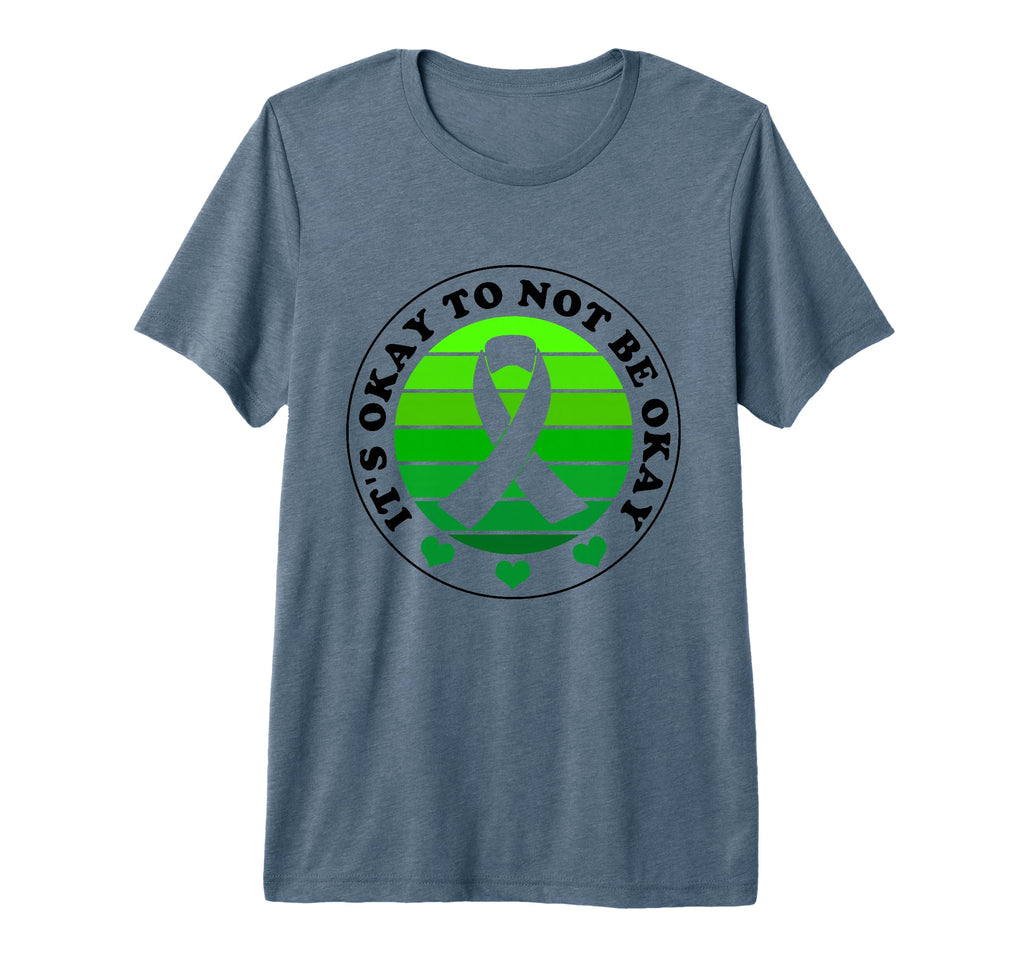 Its Okay To Not Be Okay Green Ribbon T-Shirt - Unique Graphic Men Women - T-Shirt, Sweatshirt, Hoodie