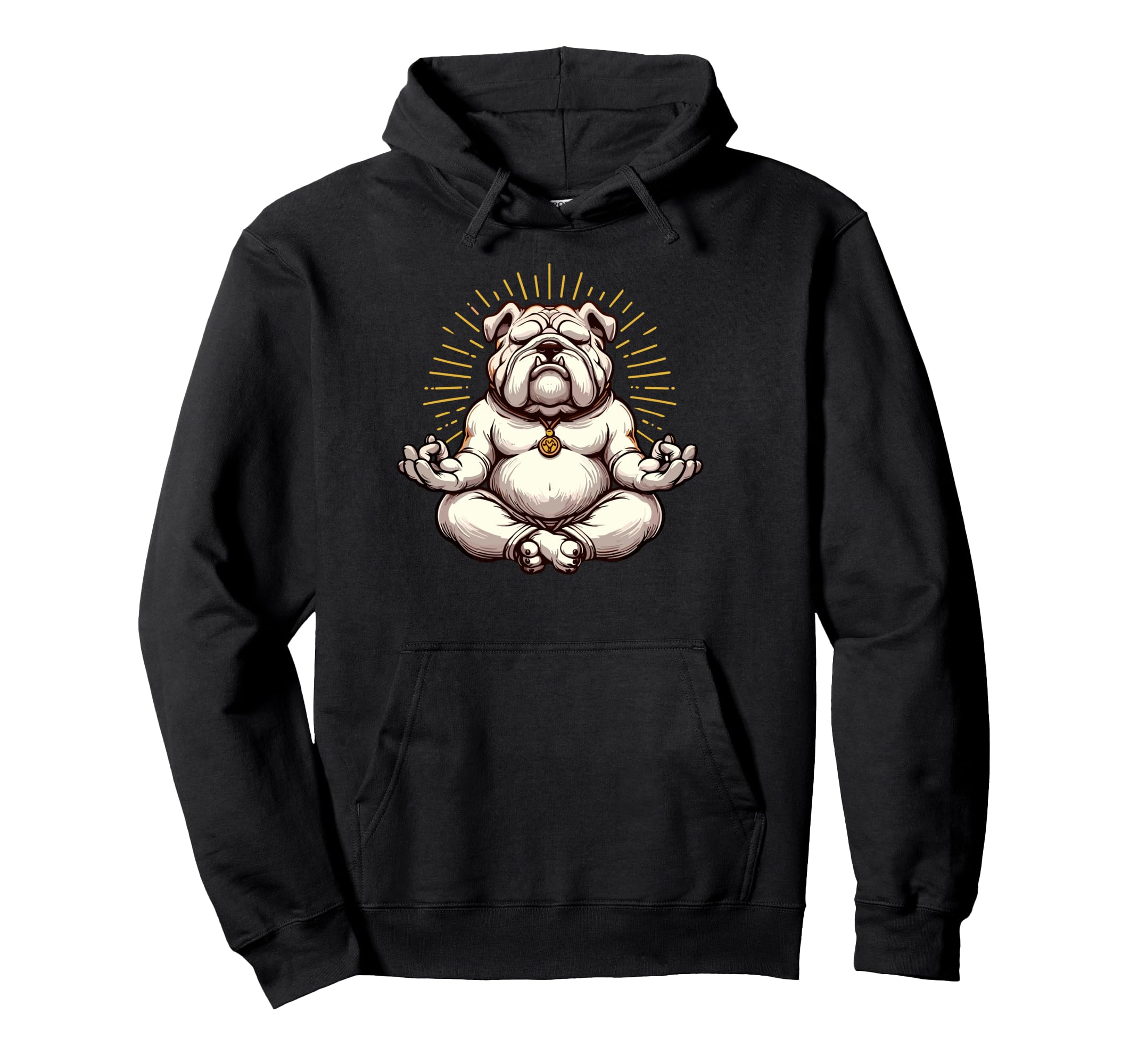 Meditation Bulldog Yoga Pose Hoodie - Casual Everyday Wear for Adults - T-Shirt, Sweatshirt, Hoodie