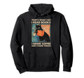 Black Cat I Read Books I Drink Hoodie - Fun Novelty Design Men Women - T-Shirt, Sweatshirt, Hoodie