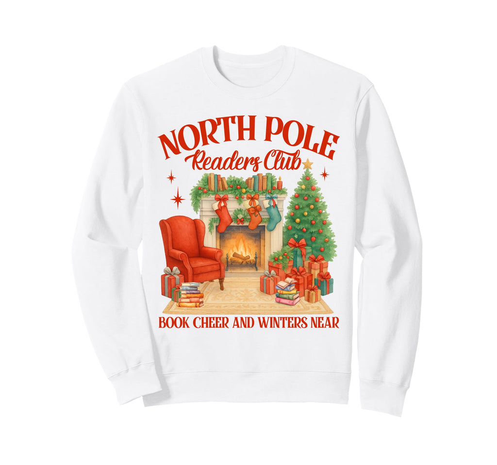 Reading Book Lover North Pole Sweatshirt - Casual Everyday Wear Men Women - T-Shirt, Sweatshirt, Hoodie