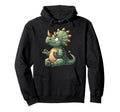 Meditation Triceratops Yoga Pose Hoodie - Aesthetic Graphic for Adults - T-Shirt, Sweatshirt, Hoodie