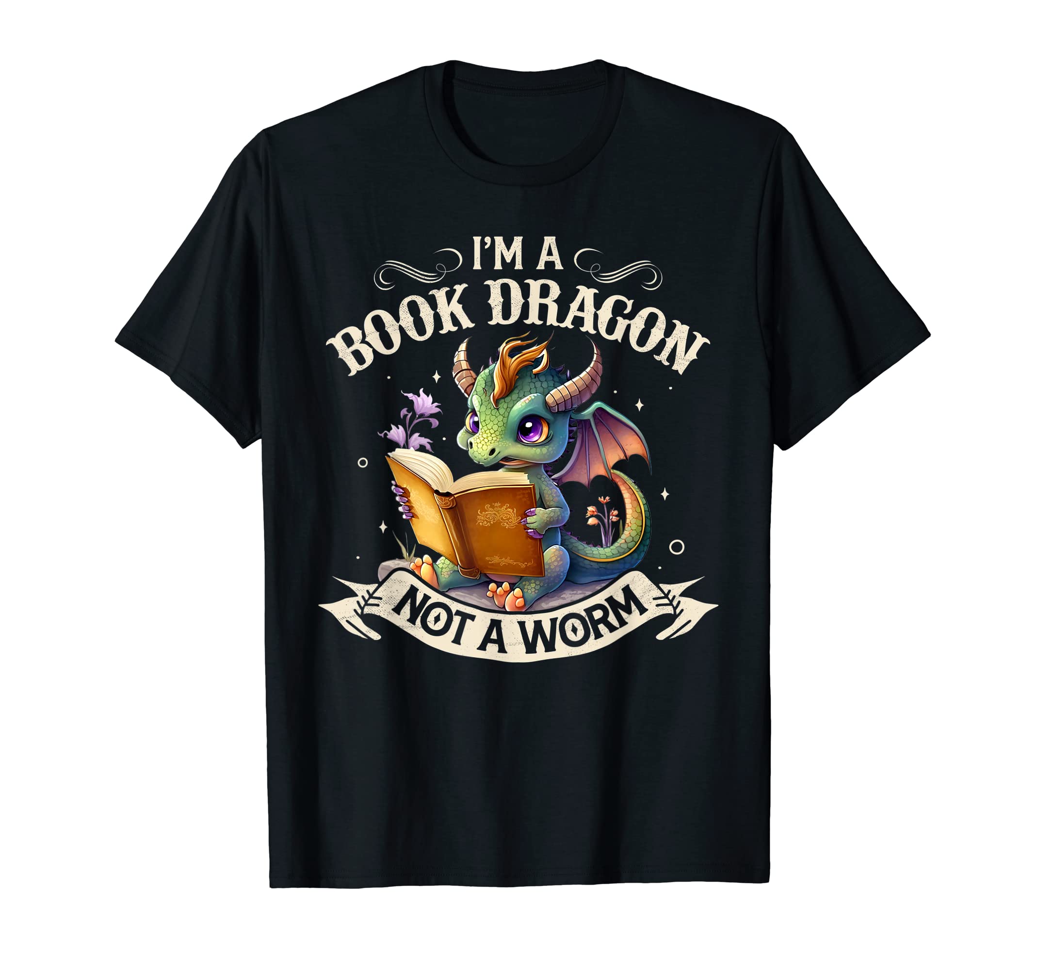 Im Book Dragon Not Worm Funny Book T-Shirt - Trendy Graphic for Adults - T-Shirt, Sweatshirt, Hoodie