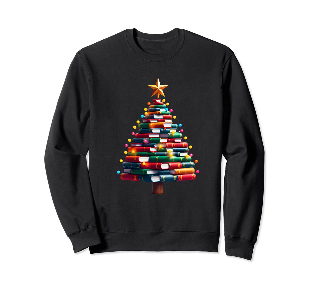 Festive Literature Tree Star And Sweatshirt - Custom Art Print for Adults - T-Shirt, Sweatshirt, Hoodie