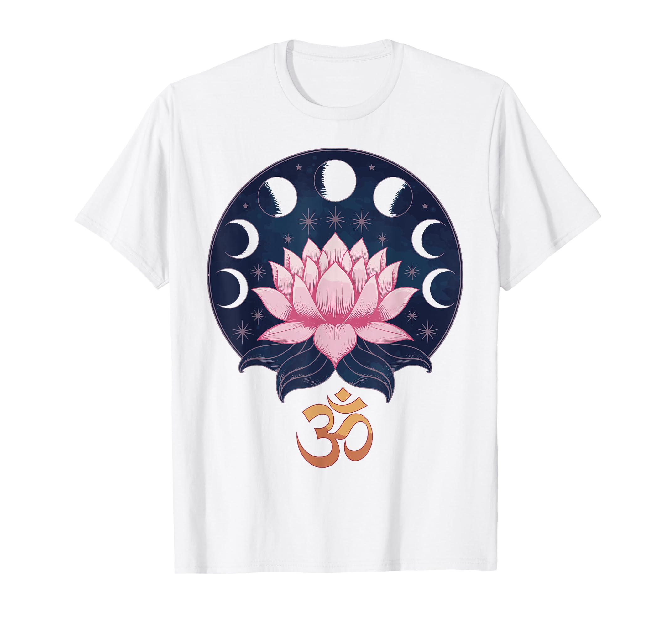 Lotus Flower Moon Phases Zen Yoga T-Shirt - Unique Graphic for Adults - T-Shirt, Sweatshirt, Hoodie