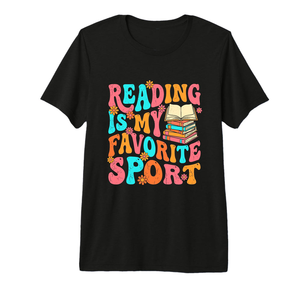 Reading Is My Favorite Sport Groovy T-Shirt - Trendy Graphic for Adults - T-Shirt, Sweatshirt, Hoodie