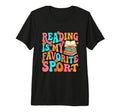 Reading Is My Favorite Sport Groovy T-Shirt - Trendy Graphic for Adults - T-Shirt, Sweatshirt, Hoodie