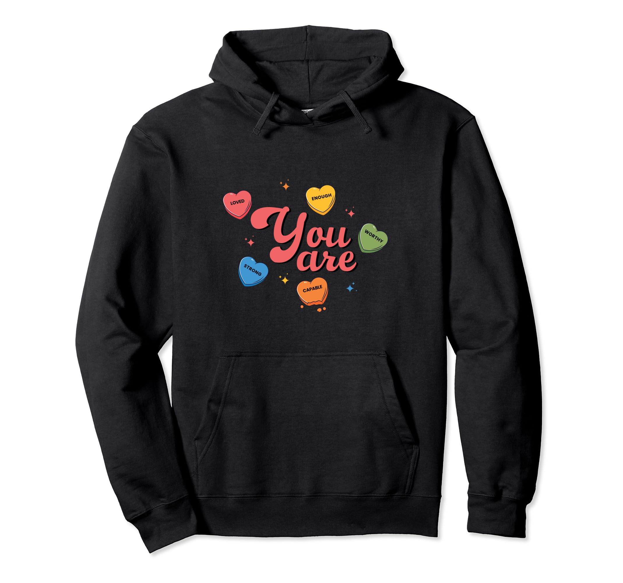 Candy Heart Teacher Valentines Day Hoodie - Fun Novelty Design for Adults - T-Shirt, Sweatshirt, Hoodie