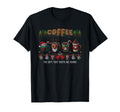 Coffee Keeps Me Going Santa Claus T-Shirt - Casual Everyday Wear Men Women - T-Shirt, Sweatshirt, Hoodie