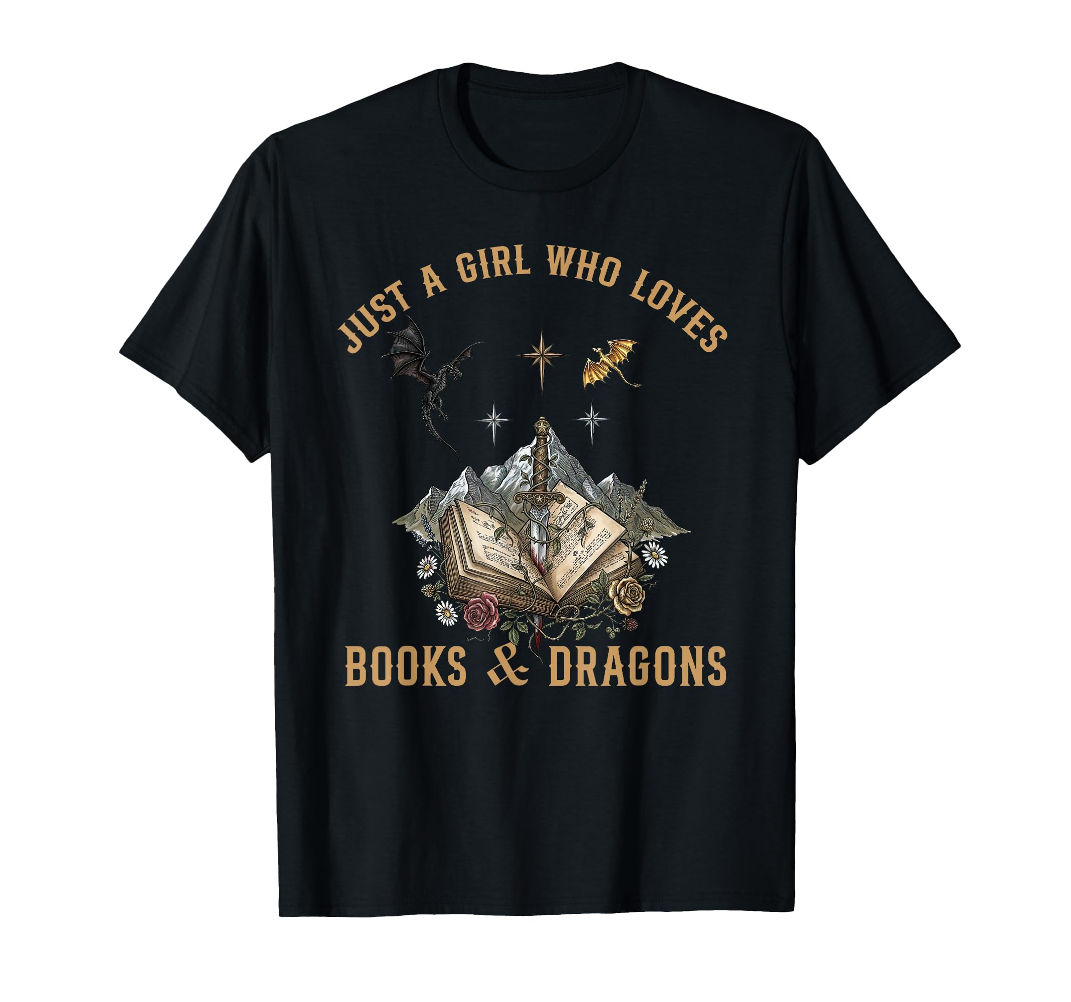 Just Who Loves Books And Dragons T-Shirt - Aesthetic Graphic Unisex - T-Shirt, Sweatshirt, Hoodie