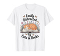 Easily Distracted Cats And Books Funny T-Shirt - Graphic Print Men Women - T-Shirt, Sweatshirt, Hoodie