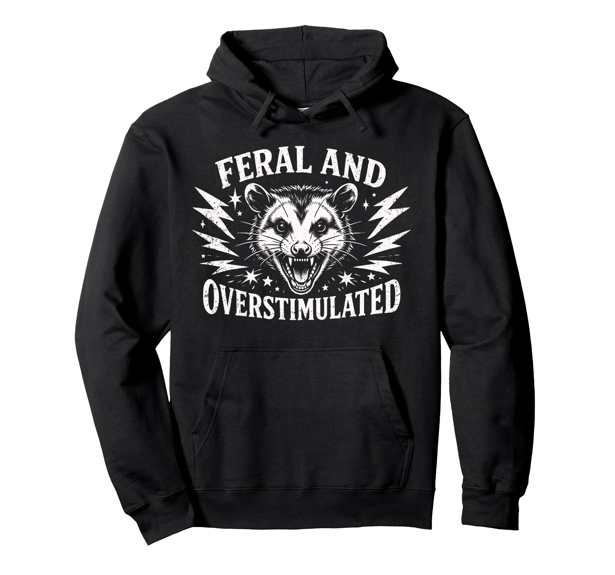 Feral And Overstimulated Autism Hoodie - Fun Novelty Design Men Women - T-Shirt, Sweatshirt, Hoodie