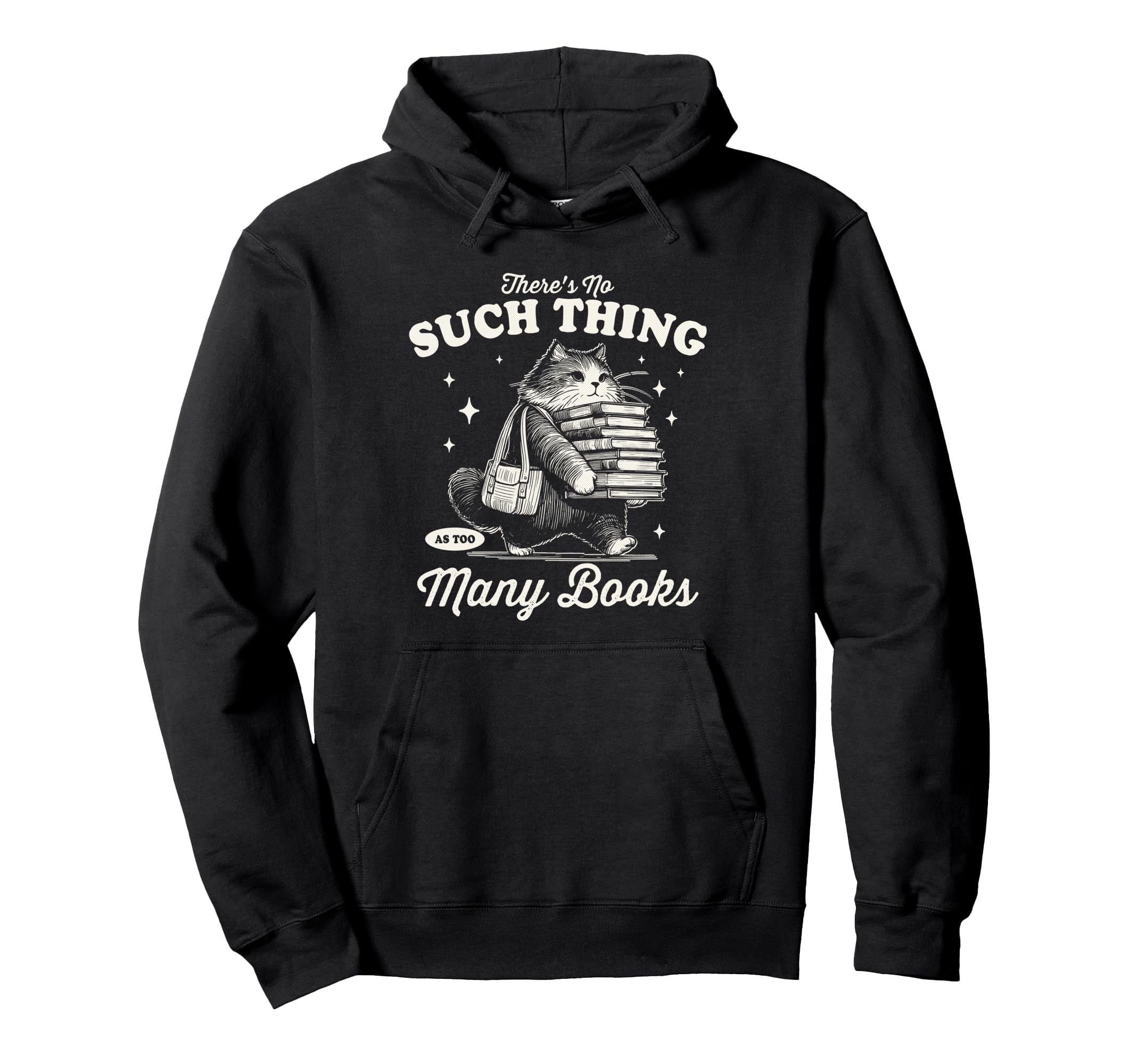 Cat Lover Bibliophile Reading Hoodie - Streetwear Style for Adults - T-Shirt, Sweatshirt, Hoodie