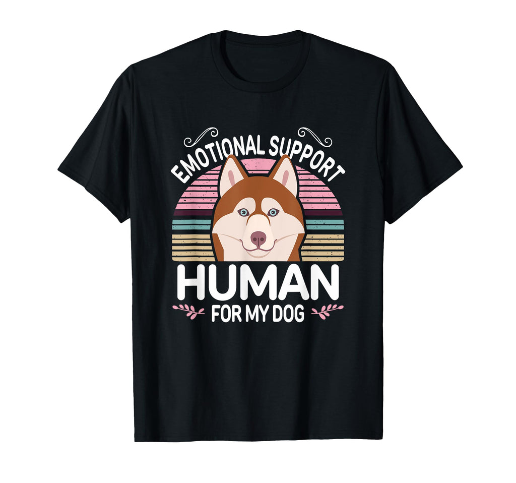 Red Husky Dog Emotional Support T-Shirt - Custom Art Print for Adults - T-Shirt, Sweatshirt, Hoodie