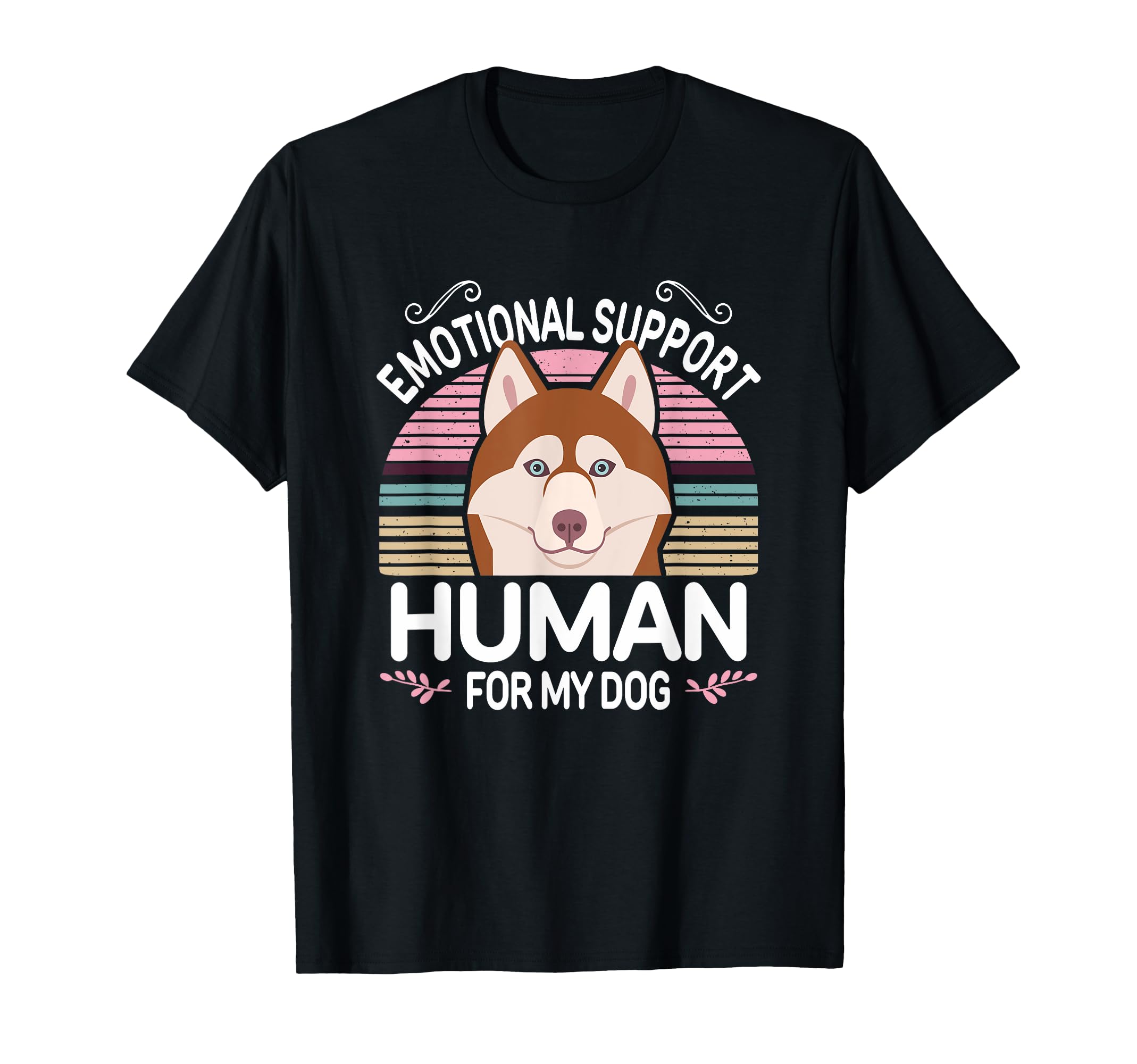 Red Husky Dog Emotional Support T-Shirt - Custom Art Print for Adults - T-Shirt, Sweatshirt, Hoodie