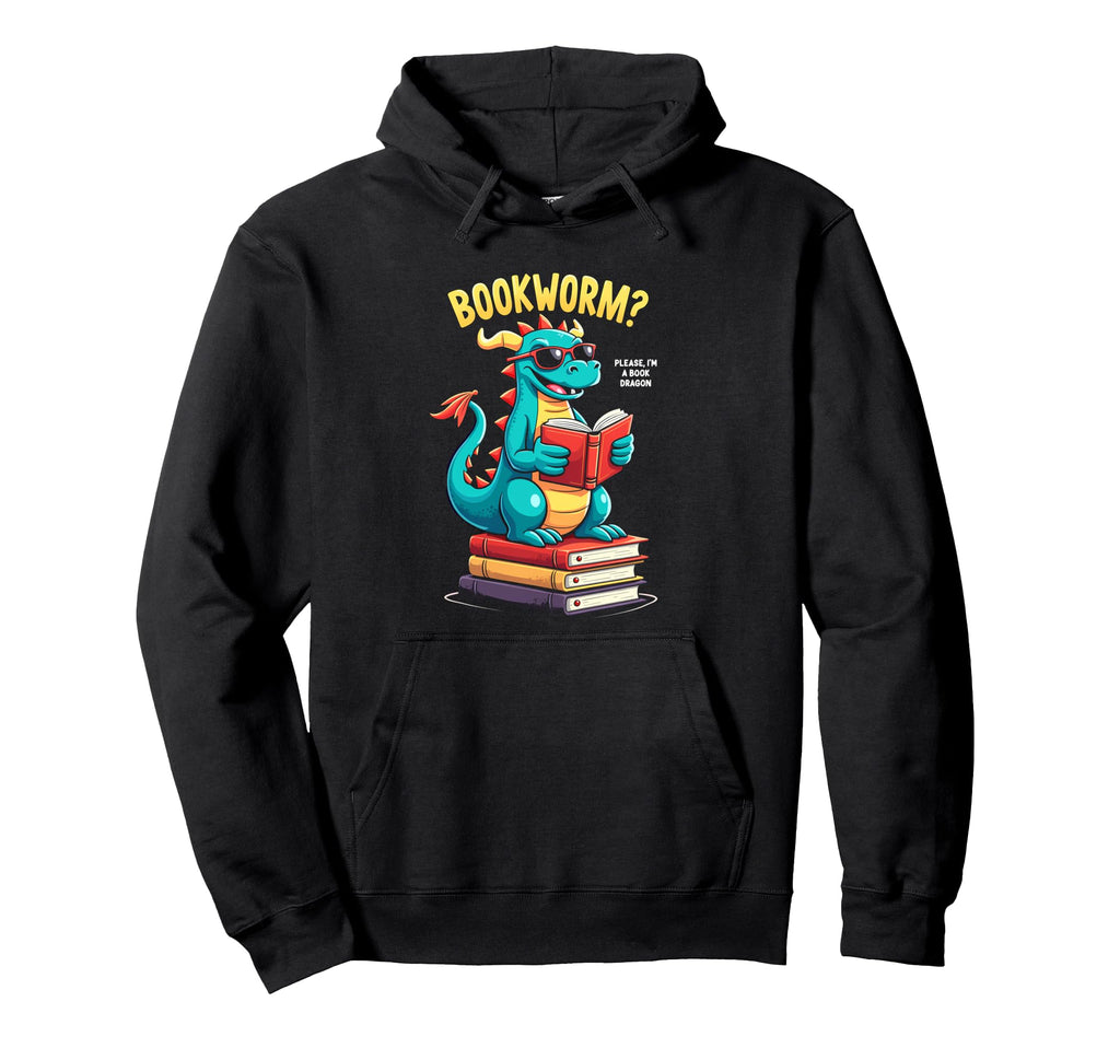 Bookworm Please Im Book Dragon Hoodie - Streetwear Style Men Women - T-Shirt, Sweatshirt, Hoodie
