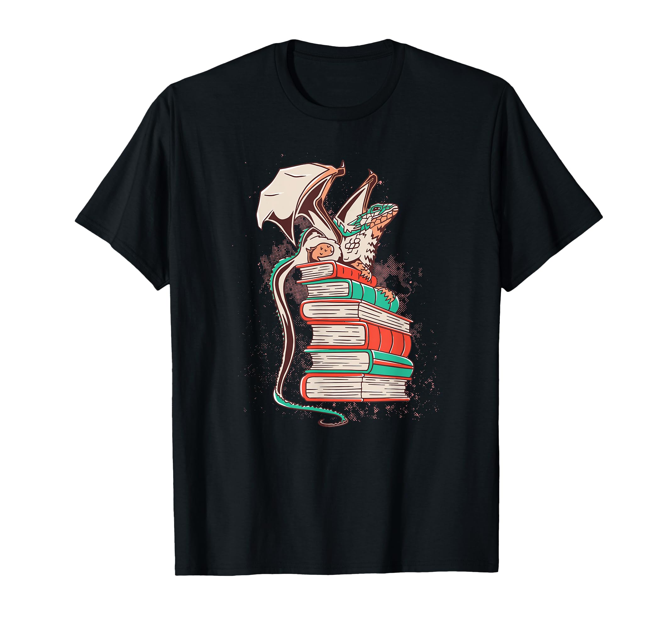 Dragon Reading Cat Books Gift Dragon T-Shirt - Aesthetic Graphic Men Women - T-Shirt, Sweatshirt, Hoodie