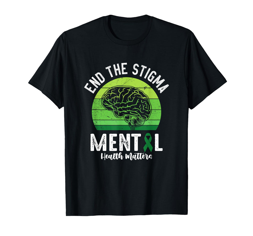 End Stigma Mental Health Matters T-Shirt - Aesthetic Graphic for Adults - T-Shirt, Sweatshirt, Hoodie