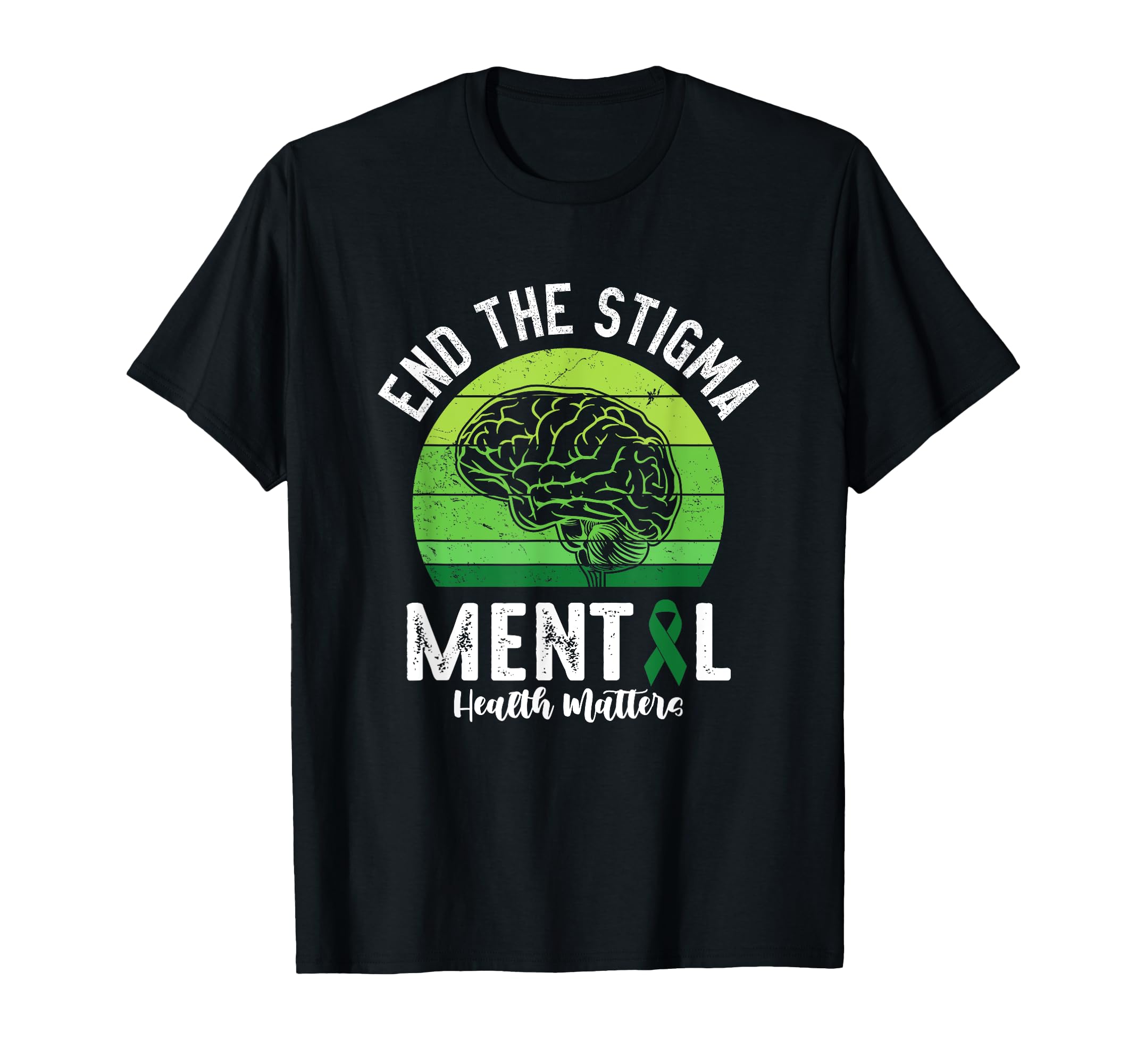 End Stigma Mental Health Matters T-Shirt - Aesthetic Graphic for Adults - T-Shirt, Sweatshirt, Hoodie