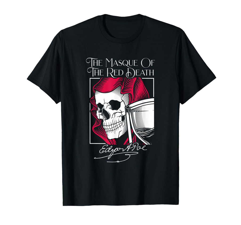Edgar Allan Poe Masque Red Death T-Shirt - Minimalist Print for Adults - T-Shirt, Sweatshirt, Hoodie