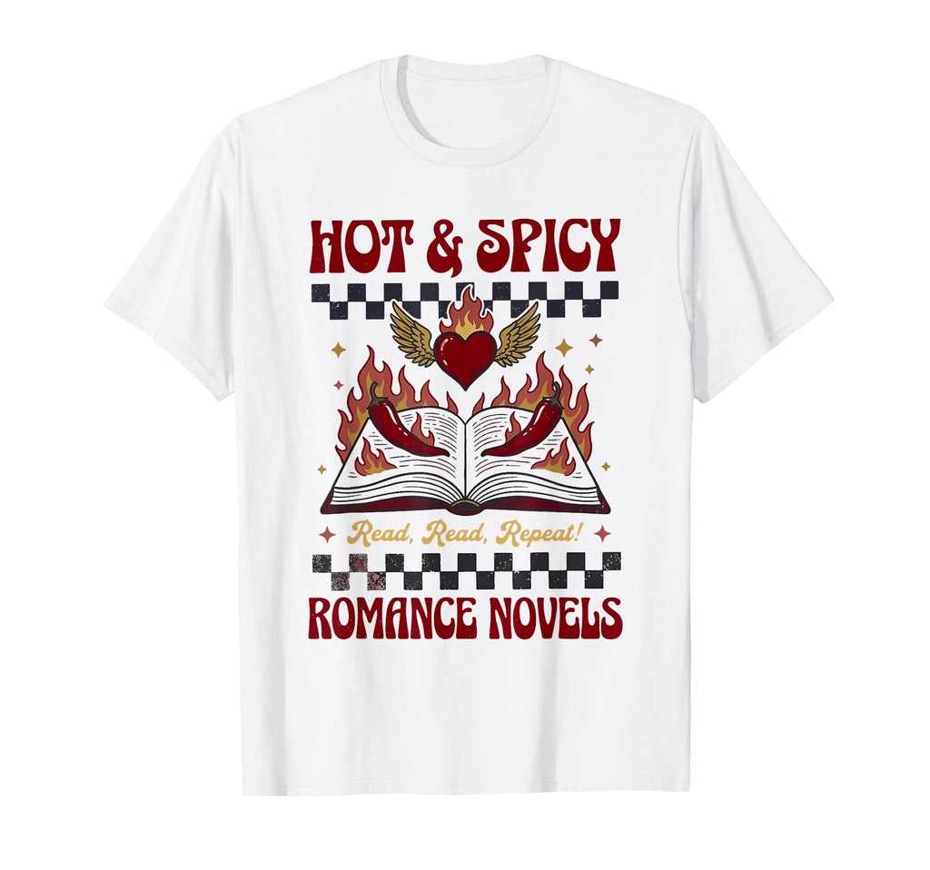 Hot Spicy Read Read Repeat Romance T-Shirt - Streetwear Style for Adults - T-Shirt, Sweatshirt, Hoodie