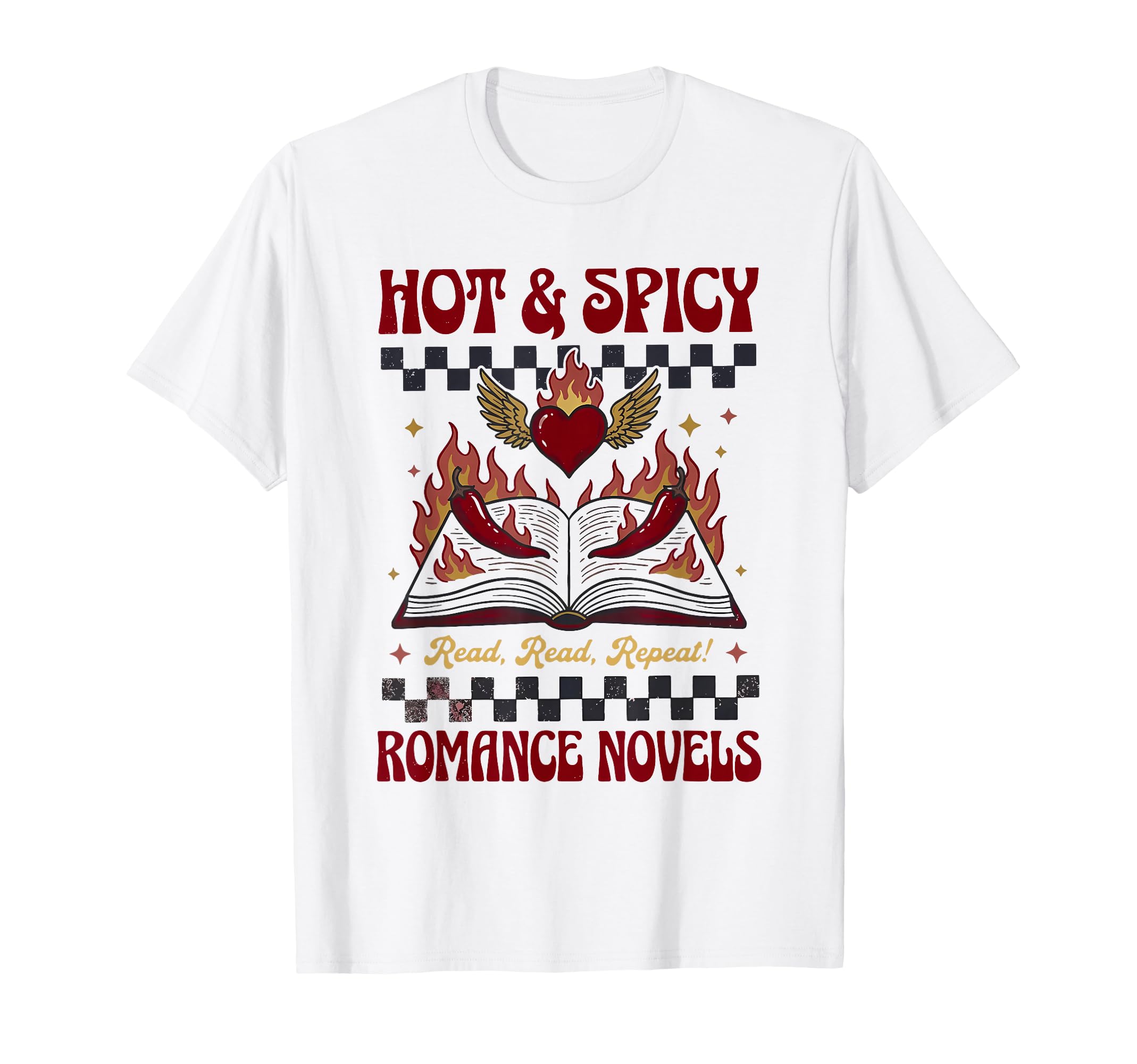 Hot Spicy Read Read Repeat Romance T-Shirt - Streetwear Style for Adults - T-Shirt, Sweatshirt, Hoodie