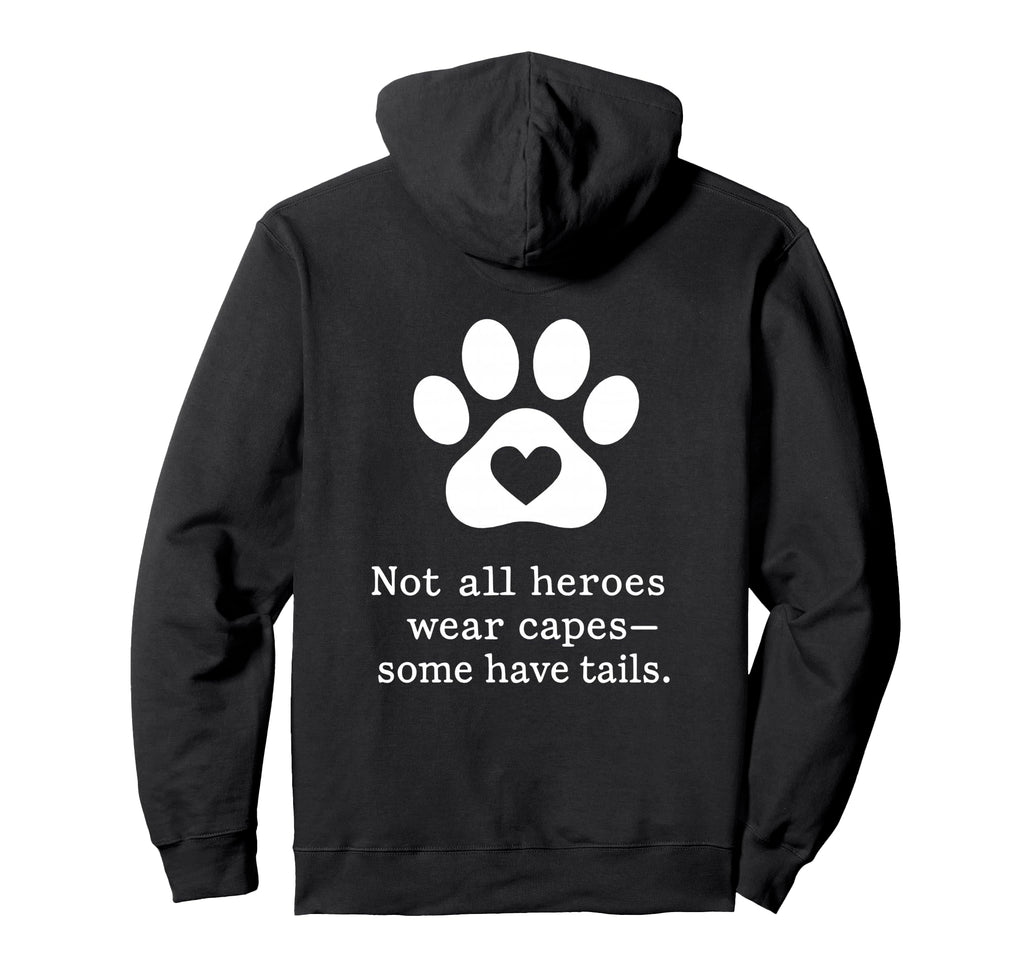 Therapy Dog Mom Heroes Tails Pet Hoodie - Custom Art Print for Adults - T-Shirt, Sweatshirt, Hoodie