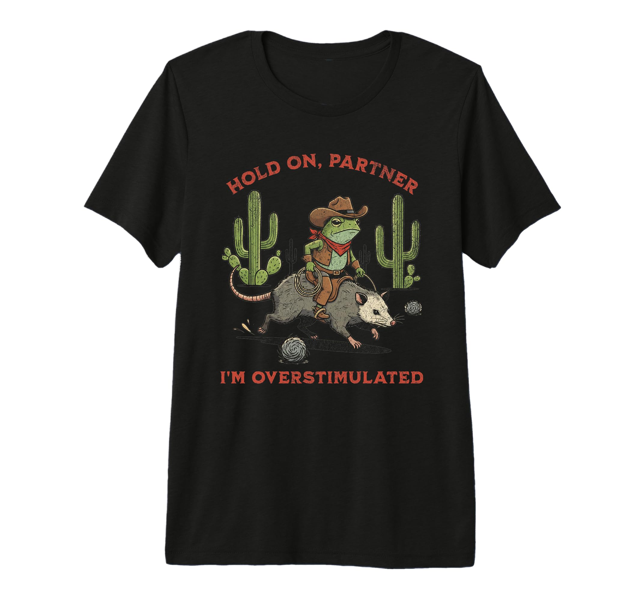 Hold Partner Im Overstimulated Tri Blend T-Shirt - Graphic Print Men Women - T-Shirt, Sweatshirt, Hoodie