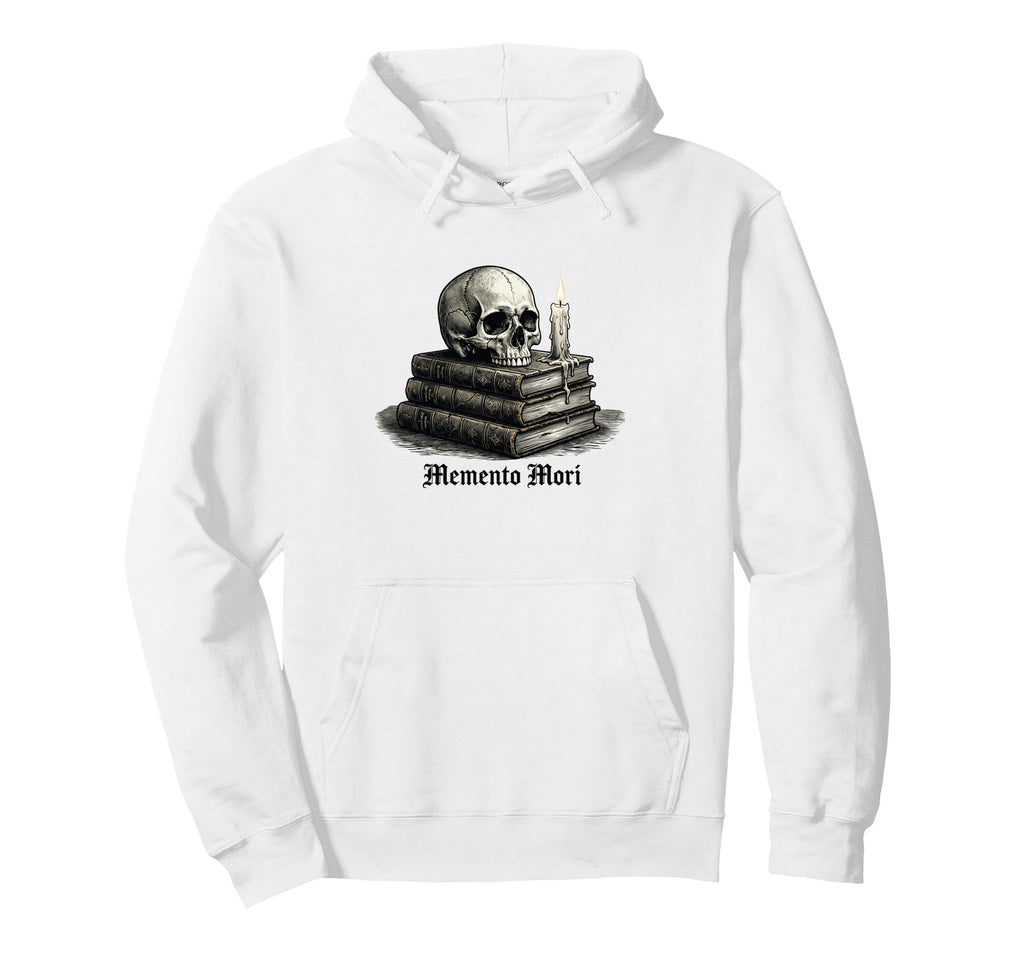 Memento Mori Skull Books Dark Hoodie - Casual Everyday Wear for Adults - T-Shirt, Sweatshirt, Hoodie