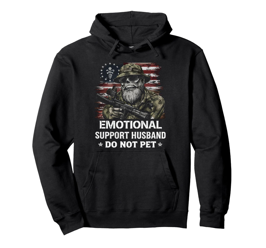 Emotional Support Husband Do Not Pet Hoodie - Aesthetic Graphic Unisex - T-Shirt, Sweatshirt, Hoodie