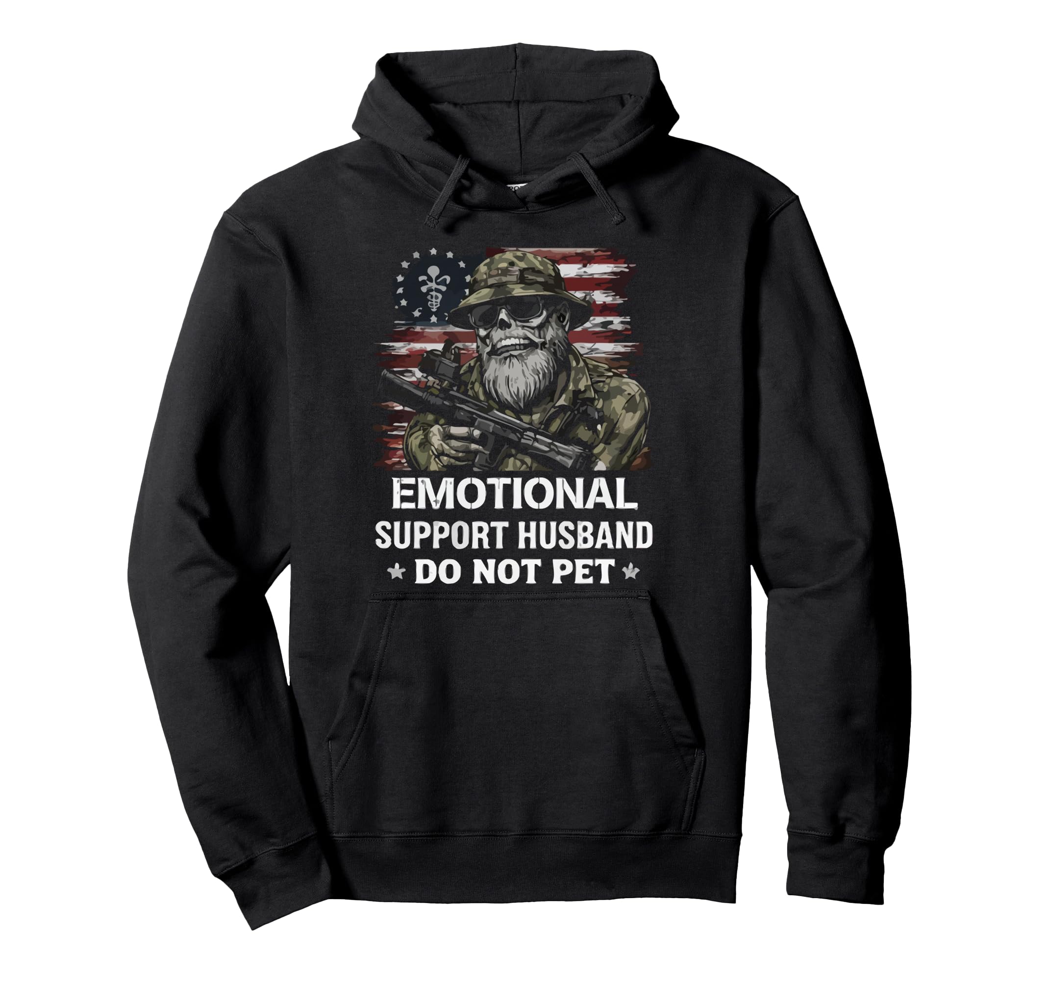 Emotional Support Husband Do Not Pet Hoodie - Aesthetic Graphic Unisex - T-Shirt, Sweatshirt, Hoodie