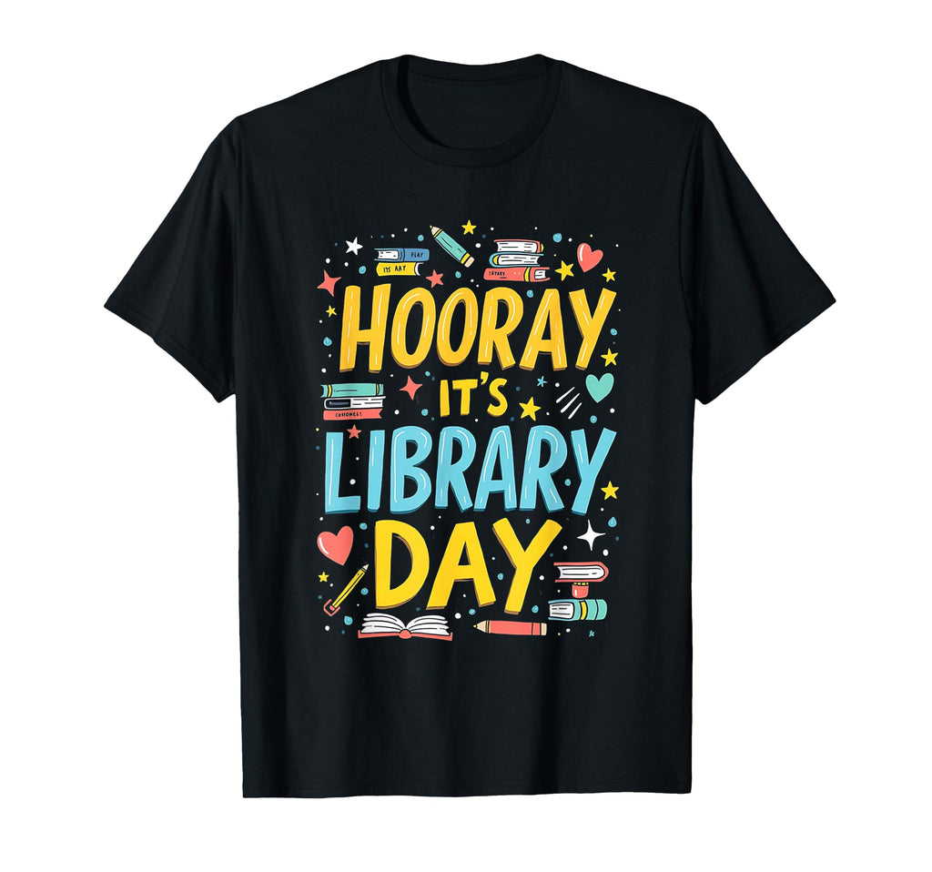 Funny Reading Books Bibliophile Hooray T-Shirt - Graphic Print Men Women - T-Shirt, Sweatshirt, Hoodie