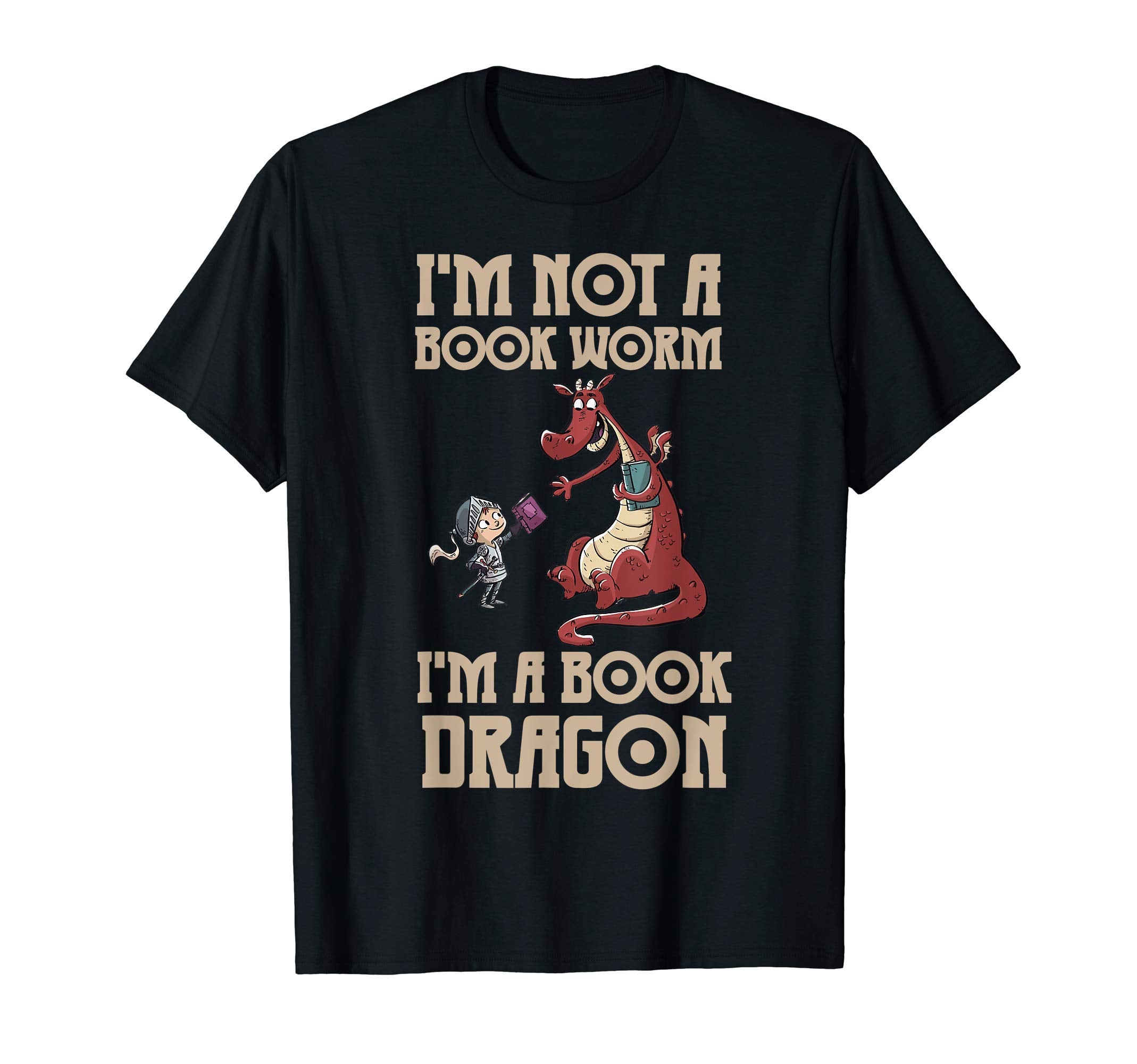 Im Not Book Worm Im Book Dragon T-Shirt - Minimalist Print for Adults - T-Shirt, Sweatshirt, Hoodie