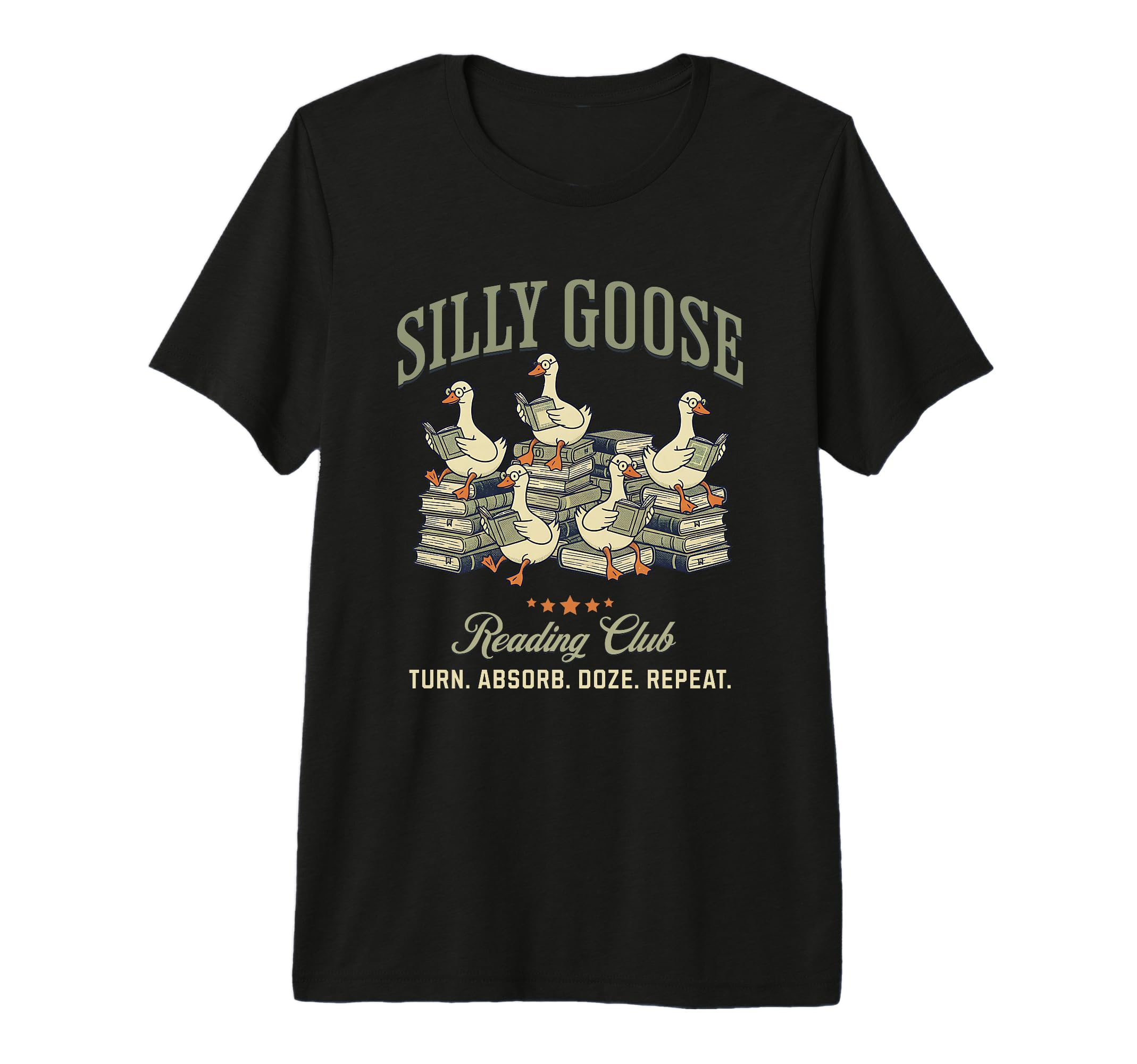 Silly Goose Reading Club Bookish T-Shirt - Fun Novelty Design for Adults - T-Shirt, Sweatshirt, Hoodie