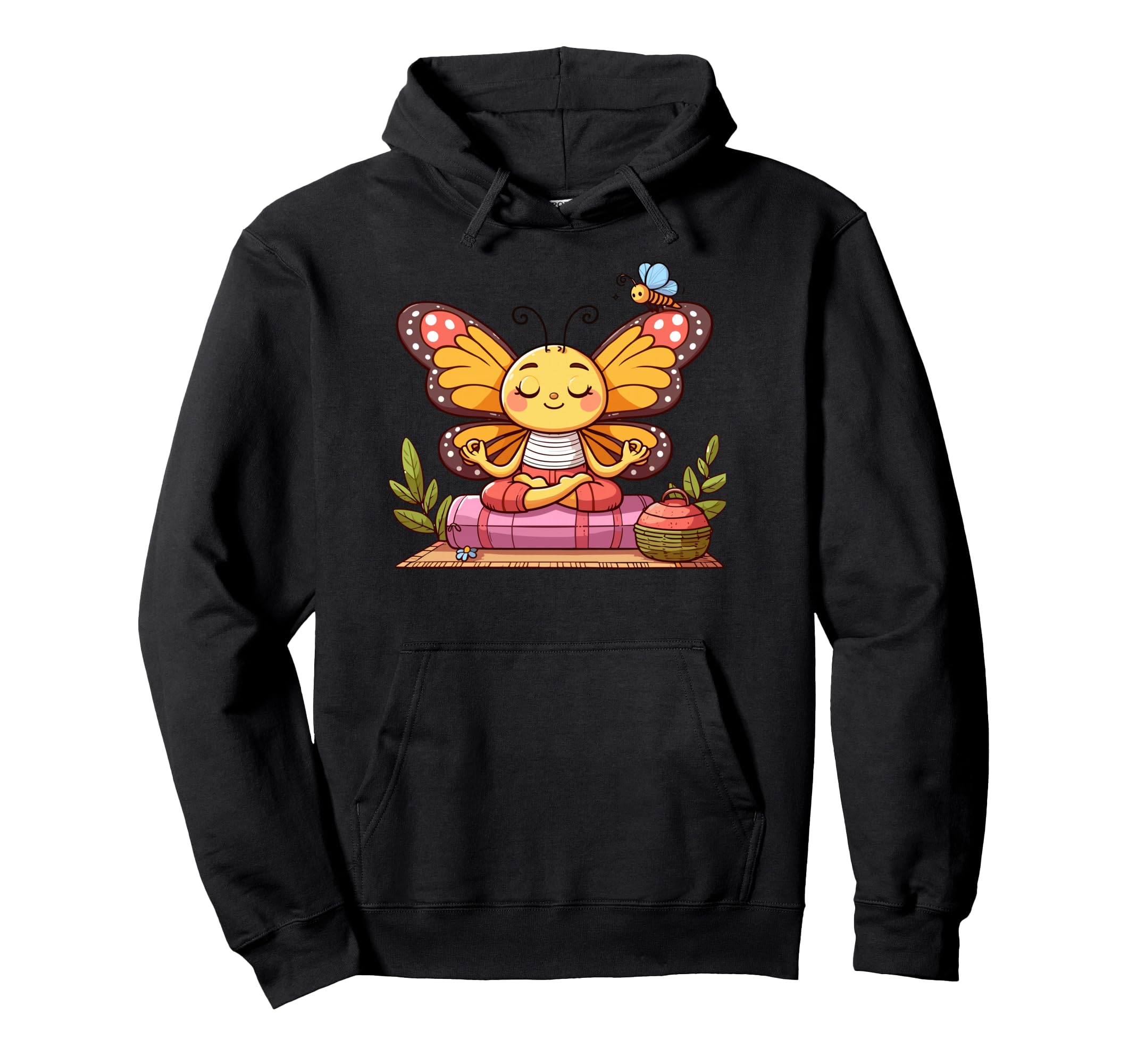 Meditation Butterfly Yoga Pose Hoodie - Casual Everyday Wear Men Women - T-Shirt, Sweatshirt, Hoodie