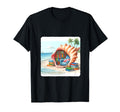 Seashell As Reading Nook Calm Beach T-Shirt - Custom Art Print Unisex - T-Shirt, Sweatshirt, Hoodie