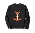 Meditation Deer Yoga Pose Relaxing Sweatshirt - Graphic Print for Adults - T-Shirt, Sweatshirt, Hoodie