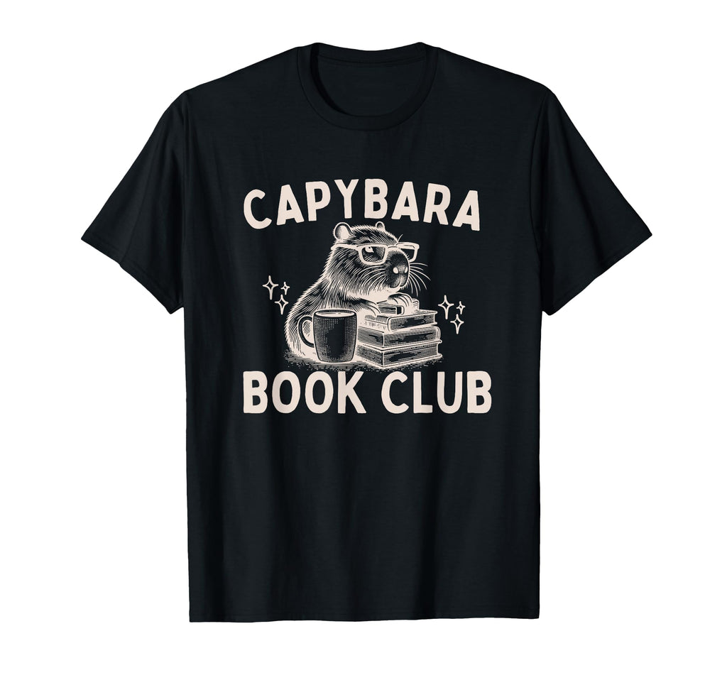Capybara Book Club Funny Capybara T-Shirt - Casual Everyday Wear Unisex - T-Shirt, Sweatshirt, Hoodie