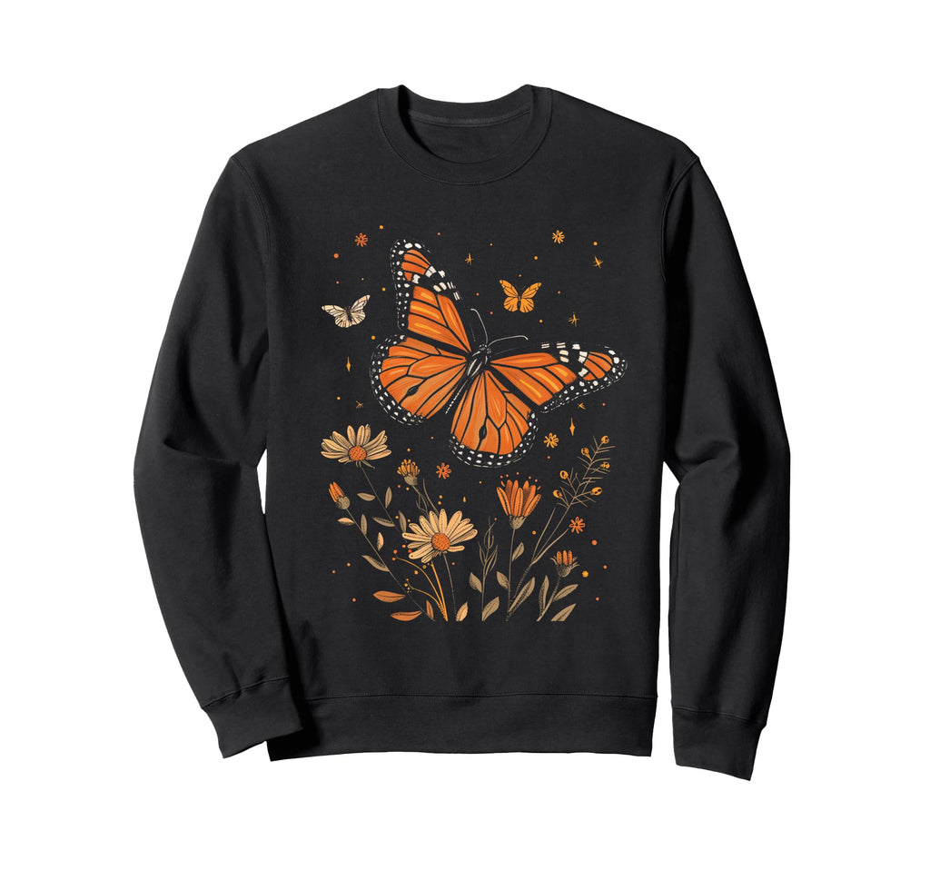 Monarch Butterfly Natural Sweatshirt - Casual Everyday Wear for Adults - T-Shirt, Sweatshirt, Hoodie