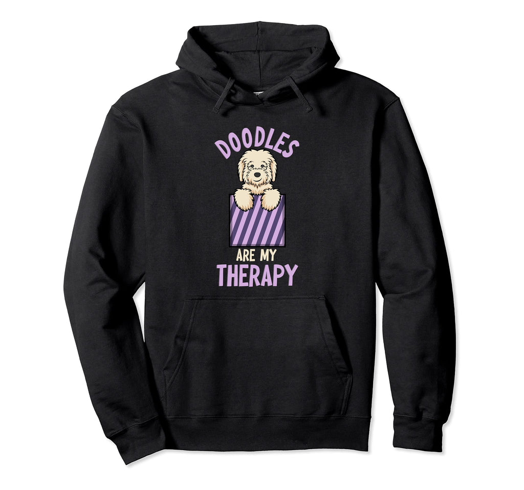 Doodles Are My Therapy Ironic Hoodie - Fun Novelty Design Men Women - T-Shirt, Sweatshirt, Hoodie