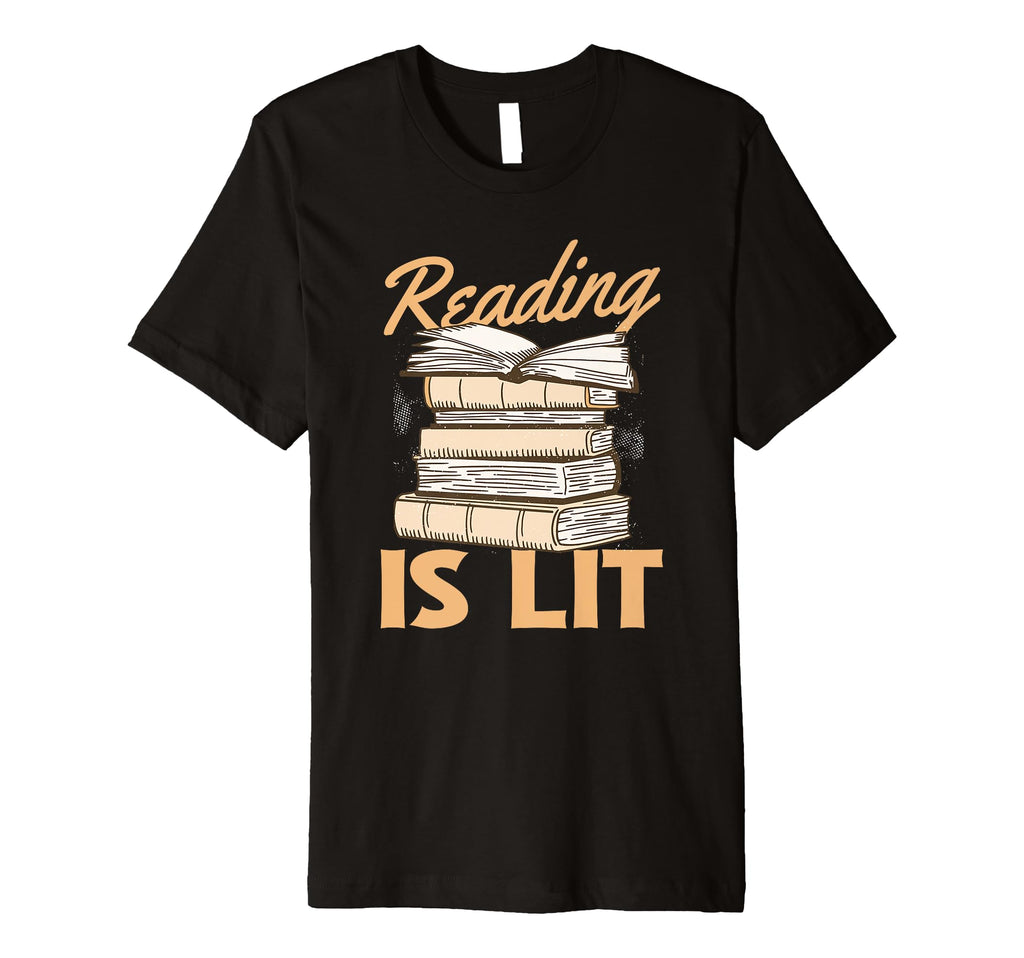 Reading Is Lit Funny Book Lover T-Shirt - Unique Graphic for Adults - T-Shirt, Sweatshirt, Hoodie