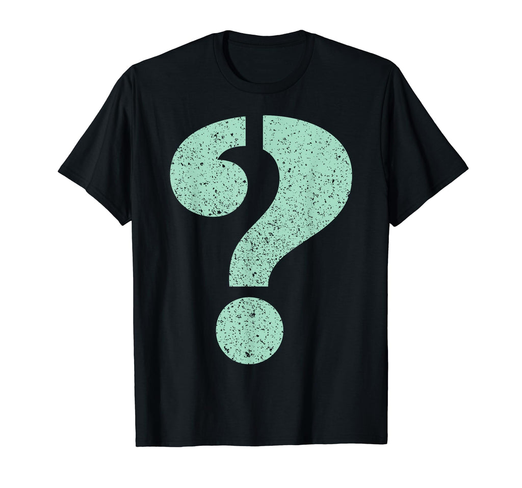 Question Mark Stenciled Punctuation T-Shirt - Novelty Apparel for Adults - T-Shirt, Sweatshirt, Hoodie