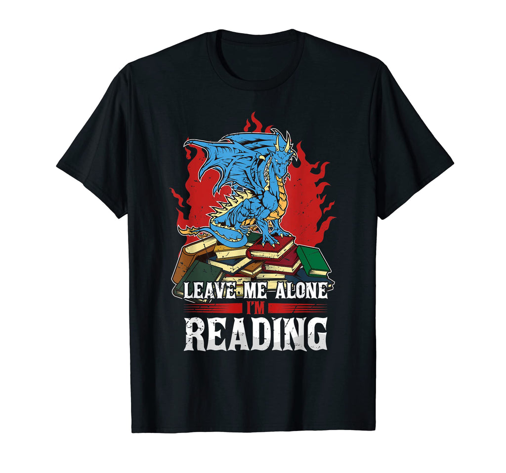 Book Reader Dragon Funny Fantasy Book T-Shirt - Unique Graphic Unisex - T-Shirt, Sweatshirt, Hoodie