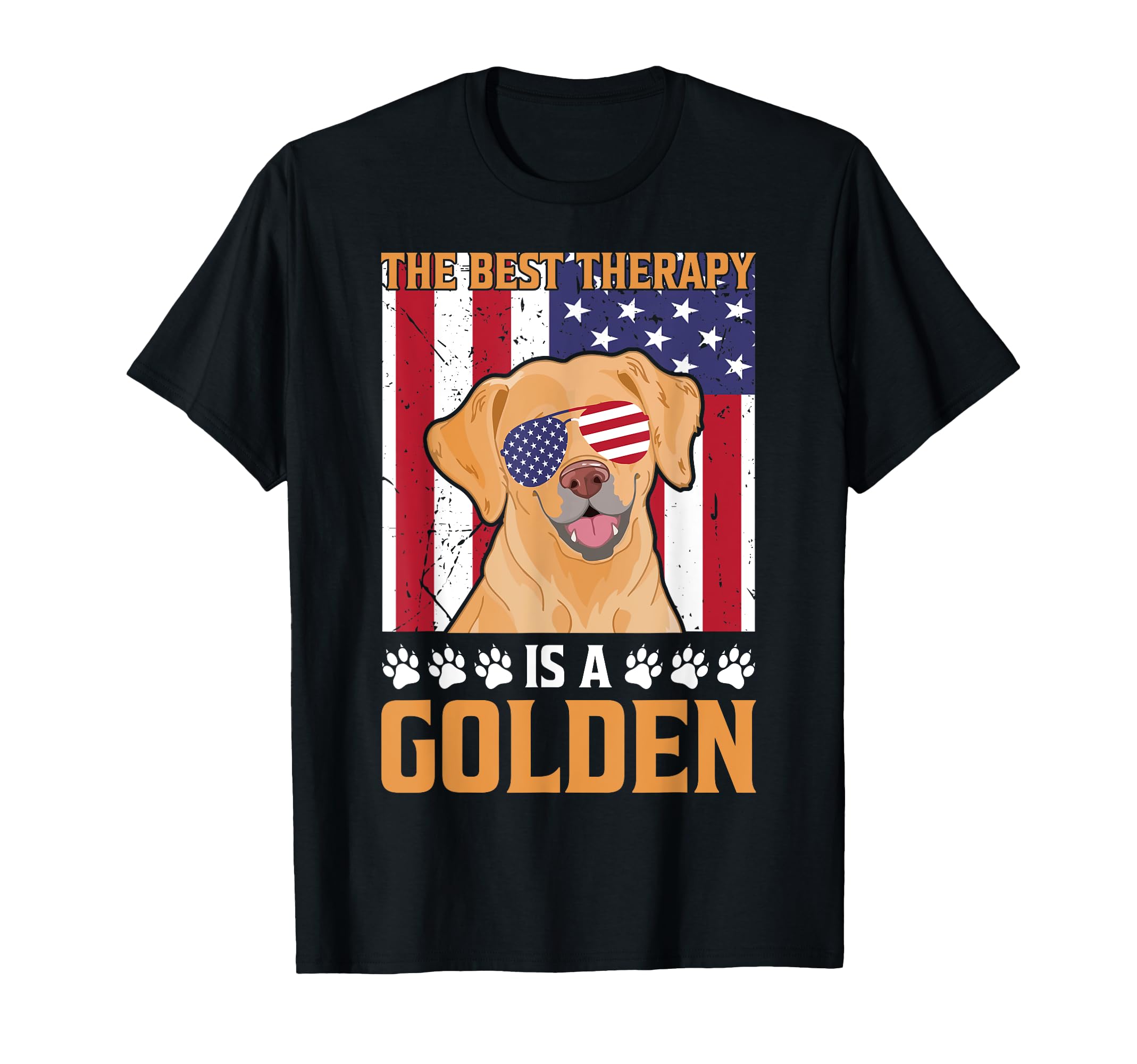 Best Therapy Golden Retriever American T-Shirt - Novelty Apparel Unisex - T-Shirt, Sweatshirt, Hoodie