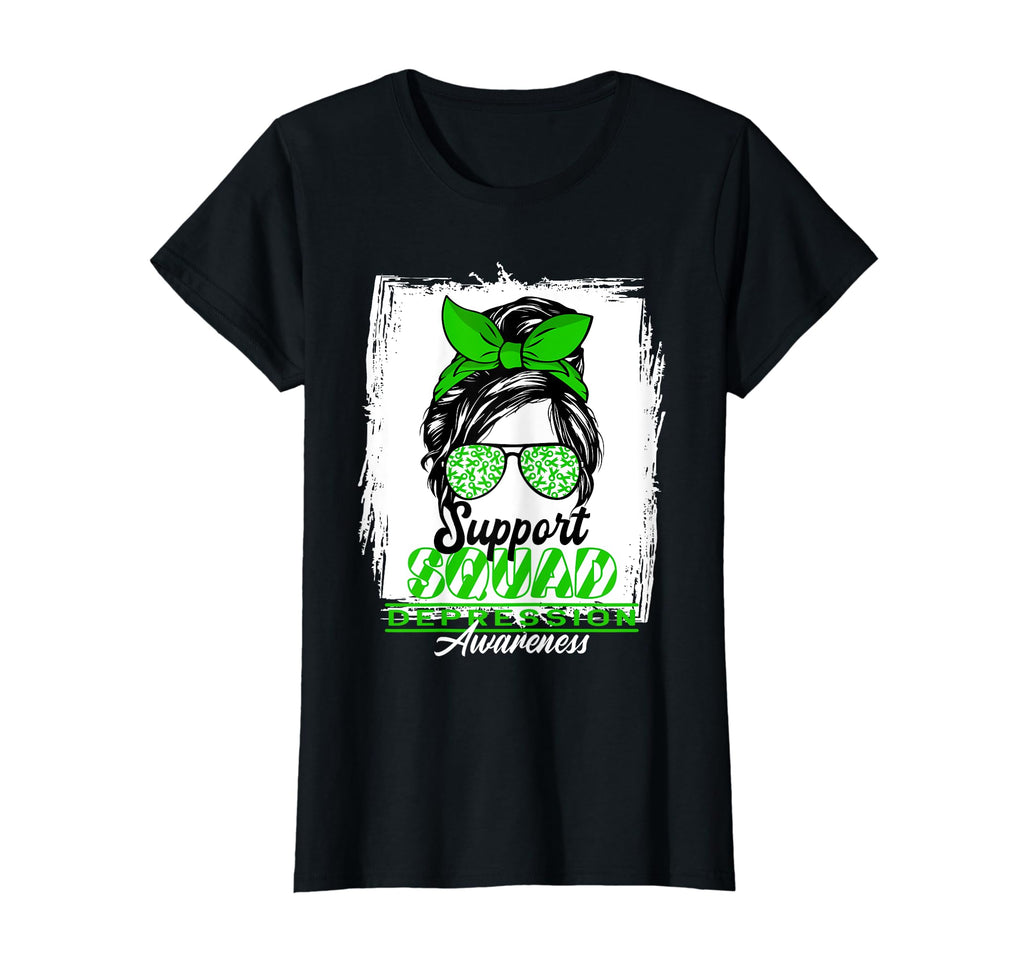 Womens Messy Bun Support Awareness T-Shirt - Fun Novelty Design for Adults - T-Shirt, Sweatshirt, Hoodie
